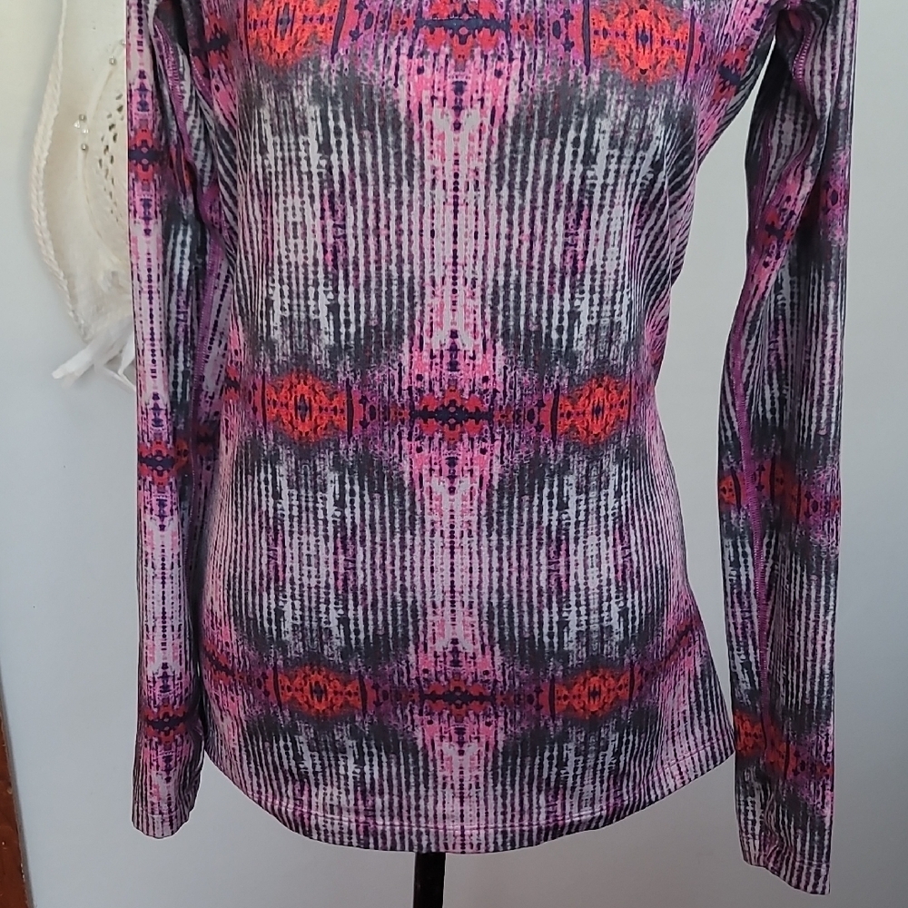 Nike Dri-FIT Pro Combat Pink and Gray Shirt - Picture 3 of 7